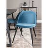 Venture Home Dining Chairs 2 pcs Velvet Velvet Black and Blue