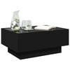 vidaXL Coffee Table with LED Black 70x50x30 cm Engineered Wood