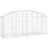 vidaXL Arched Gabion Basket 200x50x80/100 cm Galvanised Iron