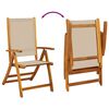 vidaXL 5 Piece Garden Dining Set Solid Wood Acacia and Textilene