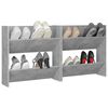vidaXL Wall Shoe Cabinets 2 pcs Concrete Grey 60x18x60 cm Engineered Wood