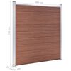 vidaXL Garden Fence WPC 180x186 cm Brown