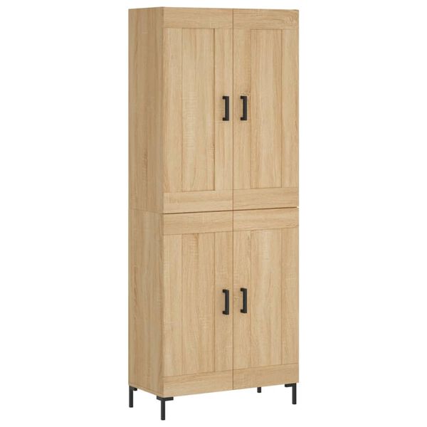 vidaXL Highboard Sonoma Oak 69.5x34x180 cm Engineered Wood