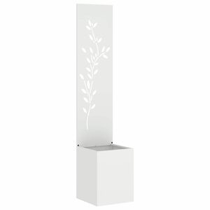 vidaXL Garden Privacy Screen White 32 x 32 x 150 cm Cold-rolled steel