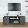 vidaXL TV Cabinet Grey 110x35x40.5 cm Solid Wood Pine