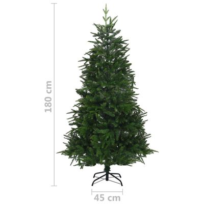 vidaXL Artificial Christmas Tree LEDs&Ball Set Green 180 cm PVC&PE