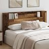 vidaXL Headboard Cabinet with LED Old Wood 180 x 16.5 x 103.5 cm