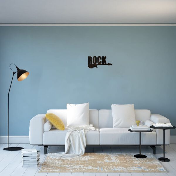 Homemania Wall Decoration Words 50x25 cm Steel Black