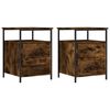 vidaXL Bedside Cabinets 2 pcs Smoked Oak 44x45x60 cm Engineered Wood