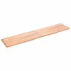 vidaXL Table Top Light Brown 220x50x(2-4)cm Treated Solid Wood Live Edge