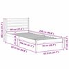vidaXL Bed Frame with Headboard White 80 x 220 cm Solid Pine Wood
