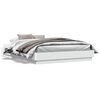 vidaXL Bed Frame without Mattress White 150x200 cm King Size