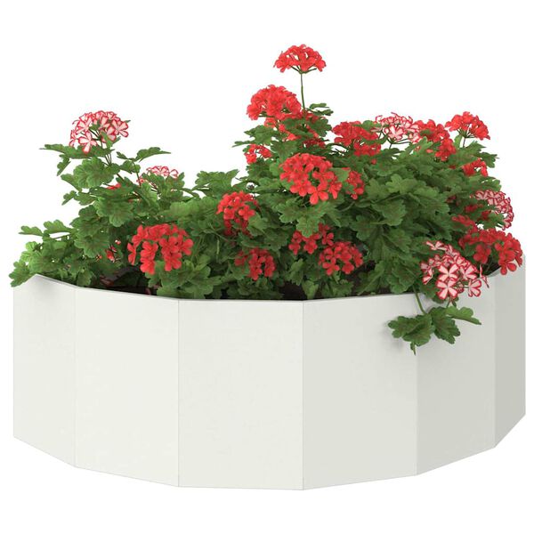 vidaXL Planter White 120 x 60 x 35 cm Steel