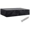vidaXL Sunlounger Cover | Black | Polyethylene | 218 cm x 77 cm x 55 cm