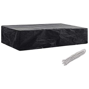 vidaXL Sunlounger Cover | Black | Polyethylene | 218 cm x 77 cm x 55 cm