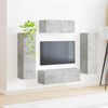 vidaXL TV Cabinet Set Wall-mounted 3 pcs Concrete Grey Engineered Wood