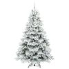 vidaXL Artificial Christmas Tree with 300 LEDs White 210 cm PE and PVC