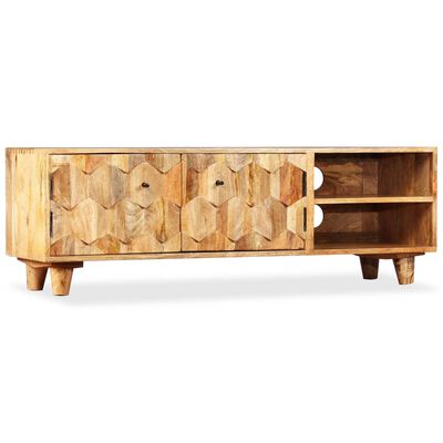 vidaXL TV Cabinet Solid Mango Wood 118x35x40 cm