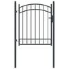 vidaXL Fence Gate EMMEN 150 x 100 cm Powder-coated steel Grey Lockable
