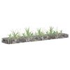 vidaXL Gabion Raised Bed Galvanised Steel 180x30x10 cm