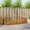 vidaXL Outdoor Sofa Set 3 pcs Natural Solid Acacia Wood