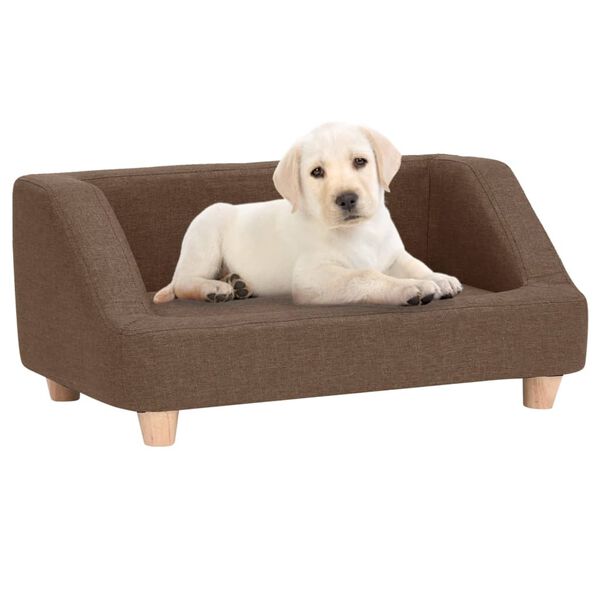 vidaXL Dog Sofa Brown 95x63x39 cm Linen