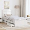 vidaXL Bed Frame with Drawer White 90 x 190 cm Engineer Wood