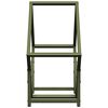 vidaXL Firewood Rack Olive Green 50x25x50 cm Cold-rolled steel