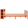 vidaXL Bookcase Bed without Mattress Wax Brown 180x200 cm Super King Solid Wood Pine