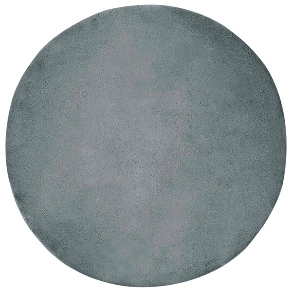 vidaXL Faux Rabbit Fur Rug Olite Anthracite &Oslash; 80 cm Polyester