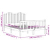 vidaXL Bed Frame without Mattress Double Solid Wood Pine