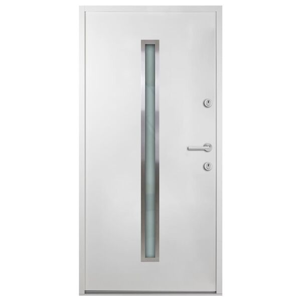 vidaXL Aluminium Front Door White 90x200 cm