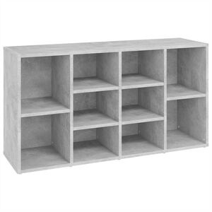 vidaXL Shoe Bench Concrete Grey 103x30x55 cm Engineered Wood