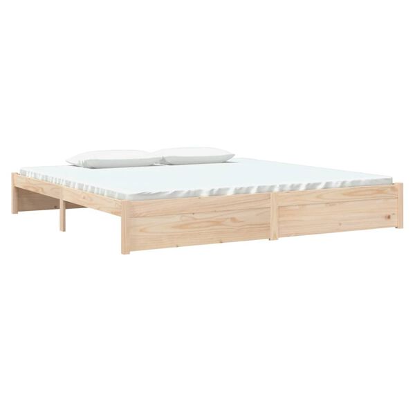 vidaXL Bed Frame without Mattress Solid Wood 200x200 cm