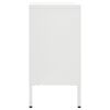vidaXL Sideboard White 75x35x70 cm Steel and Tempered Glass
