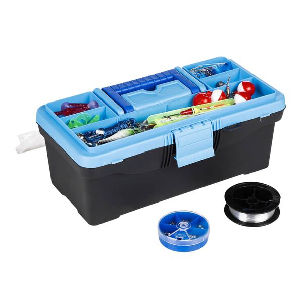 HI 42 Piece Fishing Case with Handle Blue