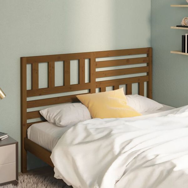 vidaXL Bed Headboard Honey Brown 141x4x100 cm Solid Wood Pine