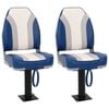 vidaXL Foldable Boat Chairs 2 pcs High Backrest