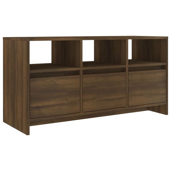 vidaXL TV Cabinet Brown Oak 102x37.5x52.5 cm Engineered Wood