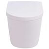 vidaXL Wall Hung Toilet with Concealed Cistern Ceramic White