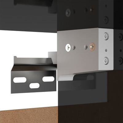 vidaXL TV Cabinets 2 pcs High Gloss Black 30.5x30x60 cm Engineered Wood