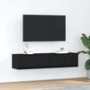 vidaXL TV Cabinets 2 pcs Black Oak 60x31x25.5 cm Engineered Wood