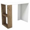 Homemania Computer Desk "Nano" 90x40x75 cm White and Walnut