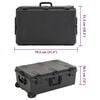 vidaXL Portable Flight Case Black 79.5x51.5x30.5 cm PP