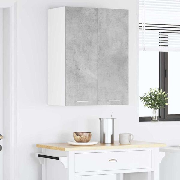 vidaXL Hanging Cabinet Concrete Grey 60 x 31 x 80 cm Engineered Wood