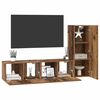 vidaXL TV Cabinet Set Wall-mounted 3 pcs Old Wood Engineered Wood