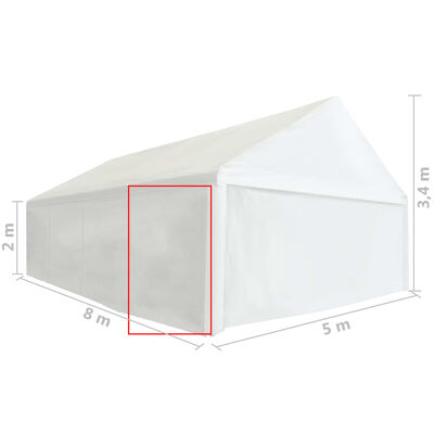 vidaXL Party Tent PVC Side Panel 2x2 m White 550 g/m²