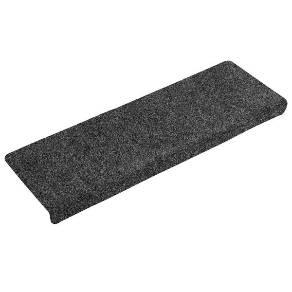 vidaXL Stair Mats Self-adhesive 30 pcs 65x21x4 cm Grey Rectangular Edge