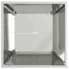 vidaXL Pillar Planter Silver 40 x 40 x 100 cm