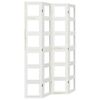 vidaXL Room Divider 4 Panels White Solid Wood Paulownia
